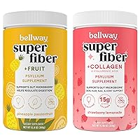 Bellway Super Fiber Powder + Fruit, Pineapple Passion Fruit Super Fiber Powder + Collagen, Strawberry Lemonade