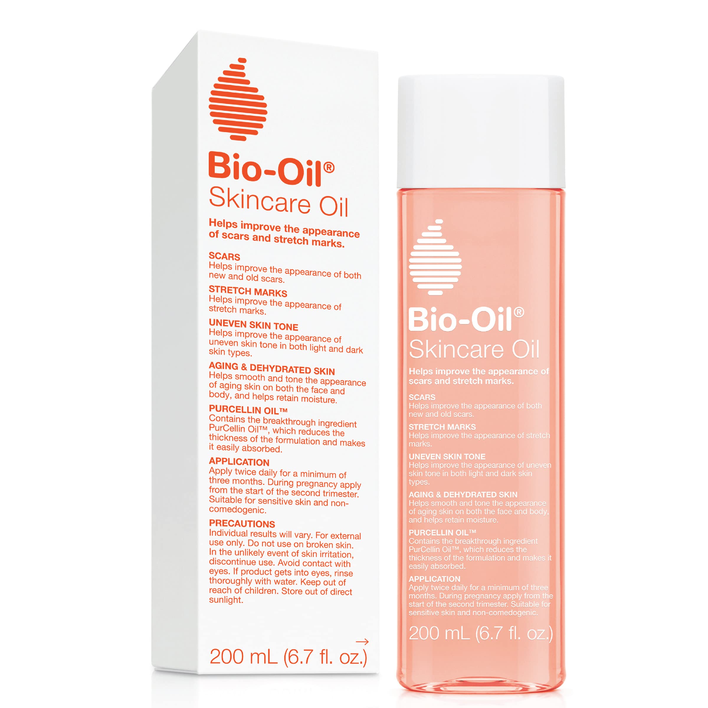 Bio-Oil Skincare Moisturizer with Vitamin E, for Scars and Stretchmarks, Face Serum and Body Moisturizer for Dry Skin, Non-Greasy, Dermatologist Recommended, Non-Comedogenic, with Vitamin A, 6.7 oz