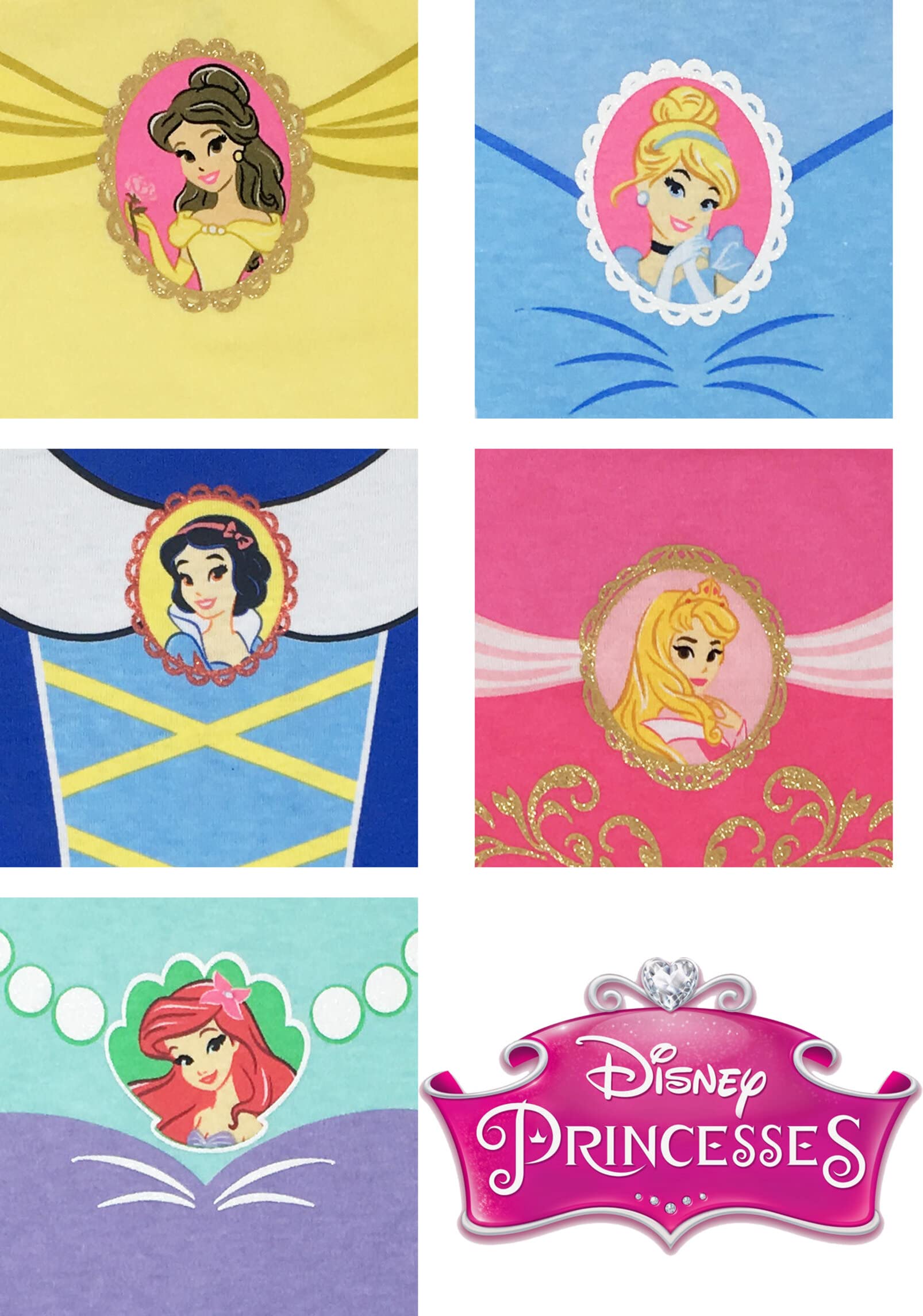 Disney Princess Ariel Cinderella Aurora Baby Girls Bodysuits and Headband Newborn to Infant