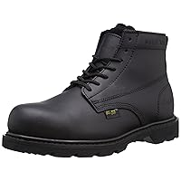 Ad Tec 6in Certified Electrical Hazard Free Work Boots for Men - Action Leather & Composite Safety Toe, Black