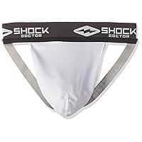 Shock Doctor Men's Supporter Without Pocket, XX-Large, White