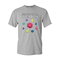 Choose Your Weapon DM Dice Gaming Funny DT Adult T-Shirt Tee