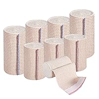 Elastic Bandage Wrap - Compression Bandage with Self Closure and Extra Clips, 4x3