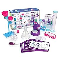 Learning Resources Primary Science Deluxe Lab Set Pink - 45 Pieces, Ages 3+, Science Kit for Kids, STEM Toys for Kids, Preschool Science Kit, Science Experiments for Kids
