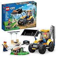 LEGO City Construction Digger 60385 Building Toy - Excavator Model Featuring Tools and Minifigures, Vehicle Building Set for Fun Creative Play, Birthday Gift Idea for Boys, Girls, and Kids Ages 5+