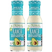 Primal Kitchen Ranch Dressing & Marinade, Made with Avocado Oil and Cage-Free Eggs, 8 Fluid Ounces, Pack of 2