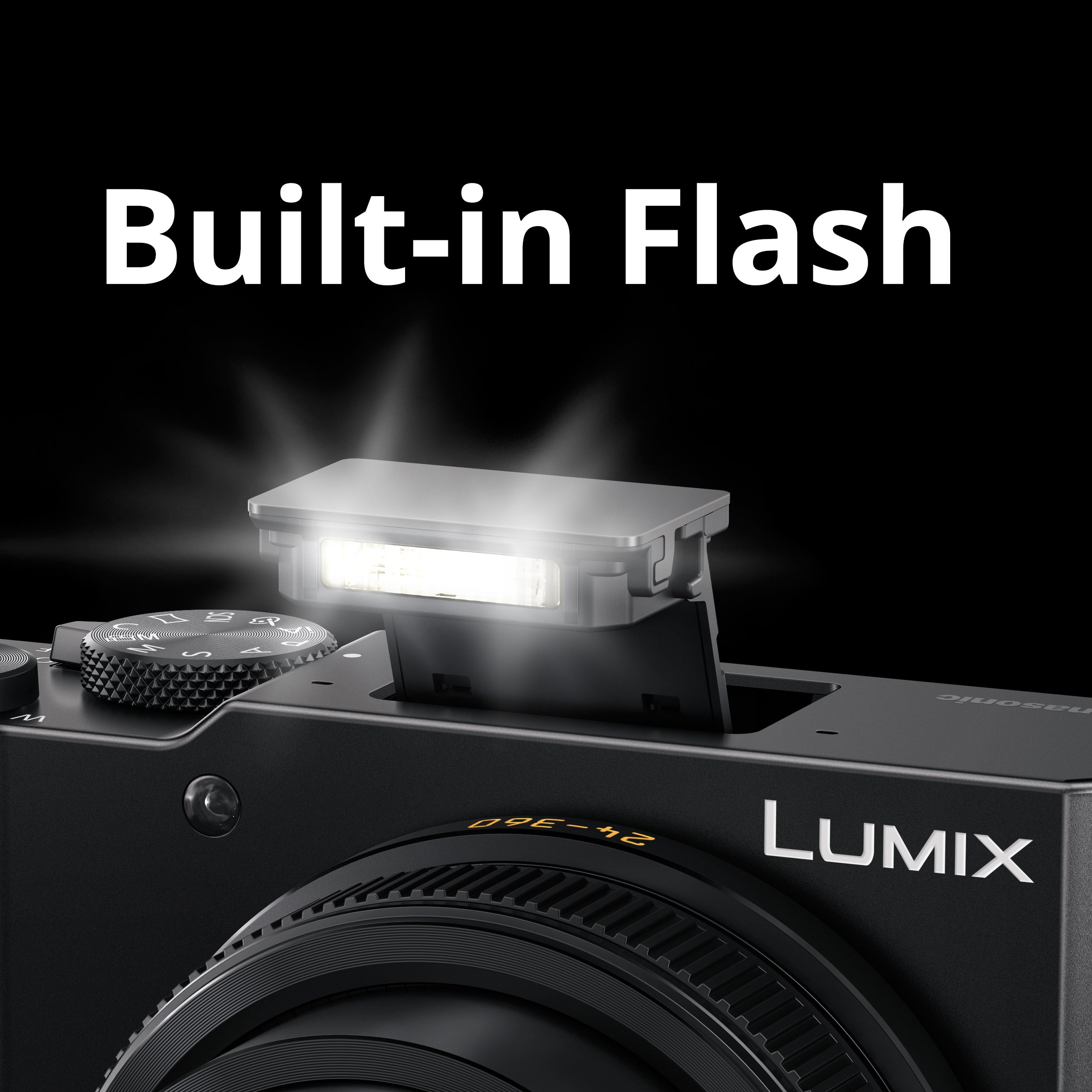 PANASONIC LUMIX ZS200 4K Digital Camera, DC-ZS200K, 20.1 Megapixel 1-Inch Sensor, 15X LEICA DC VARIO-ELMAR Lens, F3.3-6.4 Aperture, HYBRID O.I.S. Stabilization, 3-Inch LCD , DC-ZS200K (Black)