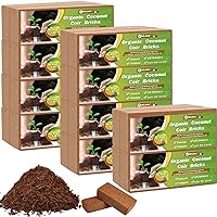 ZeeDix 20 Pcs Premium Coconut Coir Compressed Coco Coir 100% Organic Coco Coir Brick Coconut Coir Bricks with Low EC and pH Balance for Plants Gardening Herbs