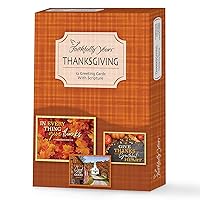 Faithfully Yours Designer Greetings Inspirational Thanksgiving Boxed Card Assortment, Thanksgiving Blessings with Biblical Scripture Verses (Box of 12 Greeting Cards with Envelopes)
