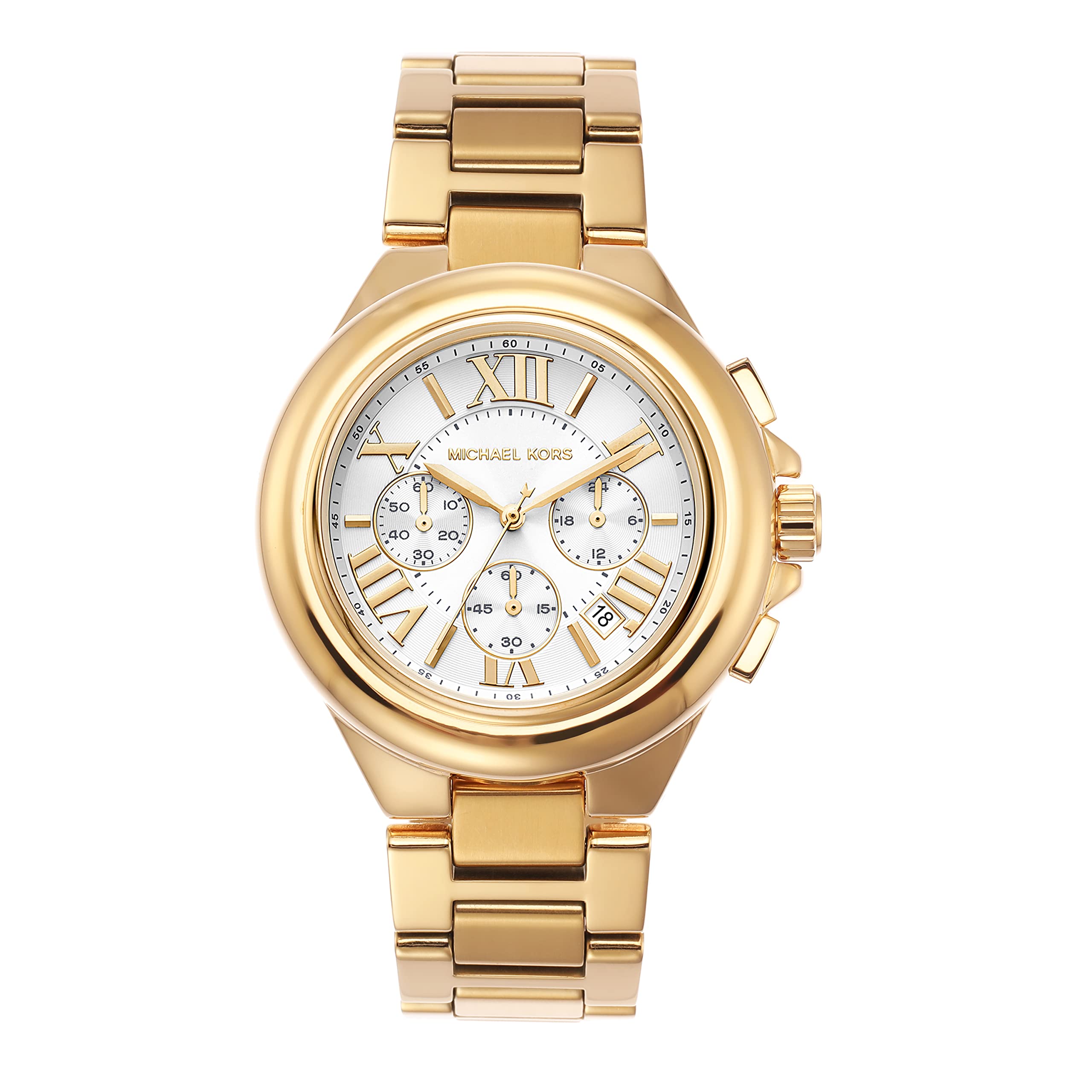 Đồng hồ Michael Kors Women Cinthia Rose GoldTone and Nude Leather Wat   ACAuthentic