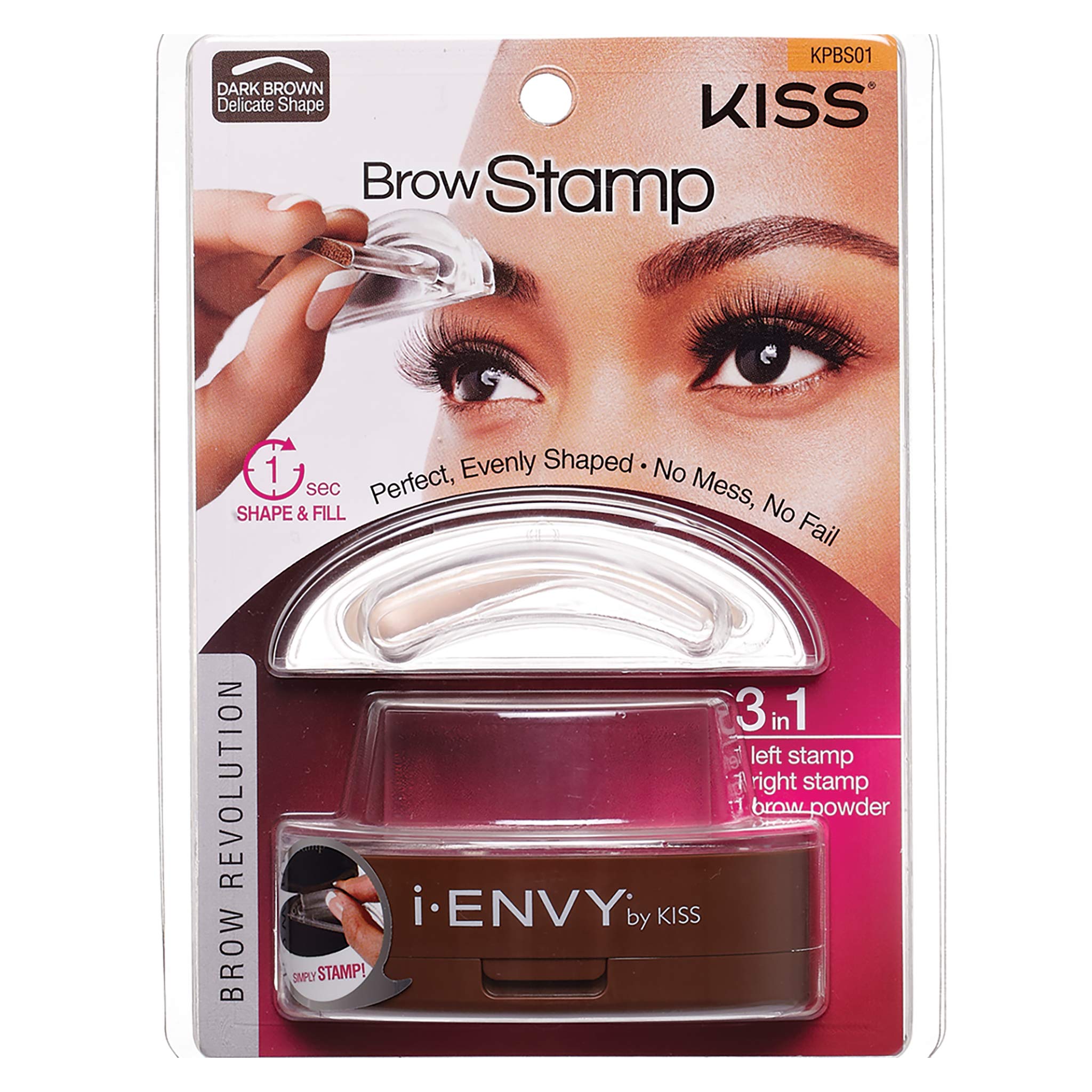 i ENVY BY KISS Brow Stamp Perfect Eyebrow Dark Brown KPBS01