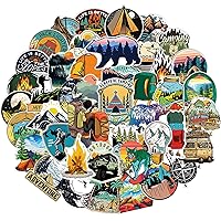 200 PCS Outdoor Hiking Adventure Camping Stickers, Camping Stickers for Water Bottle, Outdoor Adventure Vinyl Waterproof Stickers,Laptop Decals,Skateboard Stickers for Teen Boys Girls
