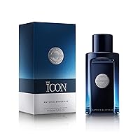 Banderas The Icon Eau De Toilette For Men - Long Lasting - Virile, Elegant, Trendy And Sexy Scent - Wood, Amber, And Sandalwood Notes - Ideal For Special Events - 3.4 Fl Oz