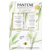 Pantene Nutrient Blends Hair Volume Multiplier with Bamboo Shampoo and Conditioner Dual Pack For Fine Hair