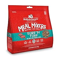 Stella & Chewy's Freeze Dried Raw Surf & Turf Meal Mixer – Dog Food Topper for Small & Large Breeds – Grain Free, Protein Rich Recipe – 18 oz Bag