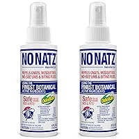 No Natz Botanical Bug Repellent, Effective for Gnat, Mosquito, and Biting Flies, Hand-Crafted and DEET-Free, Non-Greasy Formula, 4 Ounce Spray Bottle, 2-Pack