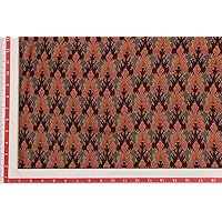 Multicolour Brown Abstract Printed Tweed Wool Fabric for Arts & Crafts, DIY, Sewing, and Other Projects, Width 38 Inches Package of 2 Metre HP-5121920-8-3