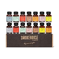 Smokehouse by Thoughtfully, Gourmet BBQ Sauce Sampler Variety Pack in Glass Bottles, Vegan and Vegetarian, Flavors Range from Full-Bodied Pitmaster Classics to Foodie-Inspired Creations, Pack of 14