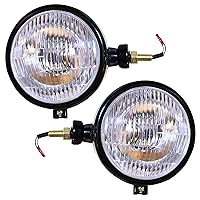 Black Head Lights Assemblies Head lamp Lights with 12v Bulbs Replacement for Mahindra Tractor Lights 275 575 485 475 Etc Tractor parts
