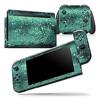 Compatible with Nintendo DSi XL - Skin Decal Protective Scratch-Resistant Removable Vinyl Wrap Cover - Glowing Green Orbs of Light