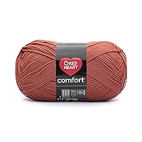 Red Heart Comfort Burnt Orange Yarn - 1 Pack of 16oz/454g - Acrylic - 4 Medium (Worsted) - 867 Yards - Knitting/Crochet