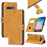 Smartphone Flip Cases Compatible with Samsung Galaxy S10 Plus/S10+ Wallet Case, PU Leather Phone Case Magnetic Flip Folio Leather Case Card Holders [Shockproof TPU Inner Shell] Protective Case Flip Ca