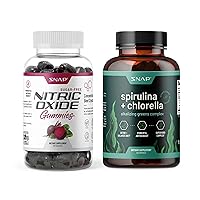 Snap Supplements Nitric Oxide Gummies and Spirulina Capsules