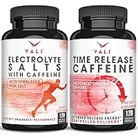 VALI Time Release Caffeine Electrolyte Salts with Caffeine Bundle - Smart Slow Release Caffeine for Extended Energy, Focus & Alertness and Rapid Oral Rehydration for Hydration Fluid Recovery
