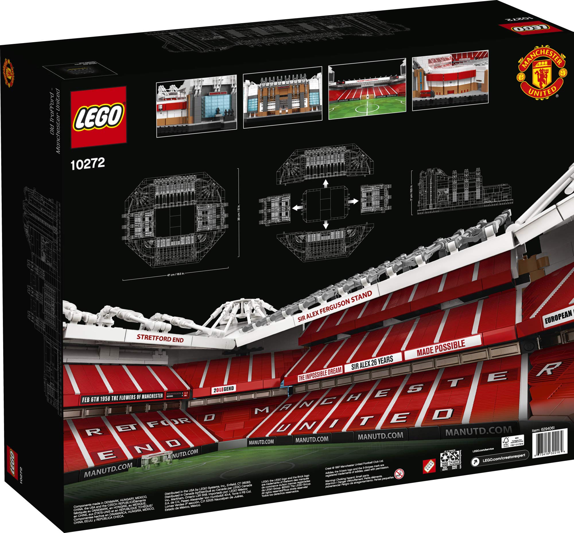 LEGO Creator Expert Old Trafford - Manchester United 10272 Building Kit for Adults and Collector Toy (3,898 Pieces)