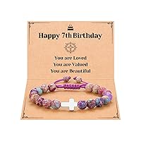 UPROMI Happy 6th/7th/8th/9th/10th/11th/12th/13th/14th Birthday Gifts for Girls Bracelet