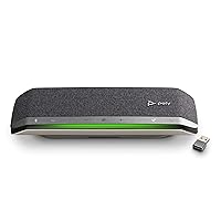 Poly - Sync 40+ Bluetooth Smart Speakerphone (Plantronics) - Flexible Work Spaces - Connect to PC/Mac via Included BT600 Dongle & Smartphones via Bluetooth - Works with Teams (Certified), Zoom & more