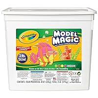 Crayola Model Magic - Neon (2lbs), Modeling Clay Alternative, Model Magic Bulk Clay for Kids, Craft Supplies for Classrooms, 3+