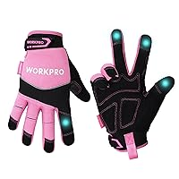 WORKPRO Safety Work Gloves, Mechanic Working Gloves for Men Women, Touch Screen, Terry Fabric, Non-Slip
