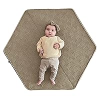 Boppy Baby Play Mat for Infants, Toddlers and Kids, Natural-Maze, One Hand Setup with Non-skid Backing to Support Floor Play and Tummy Time, Stores Flat and Easy Wash