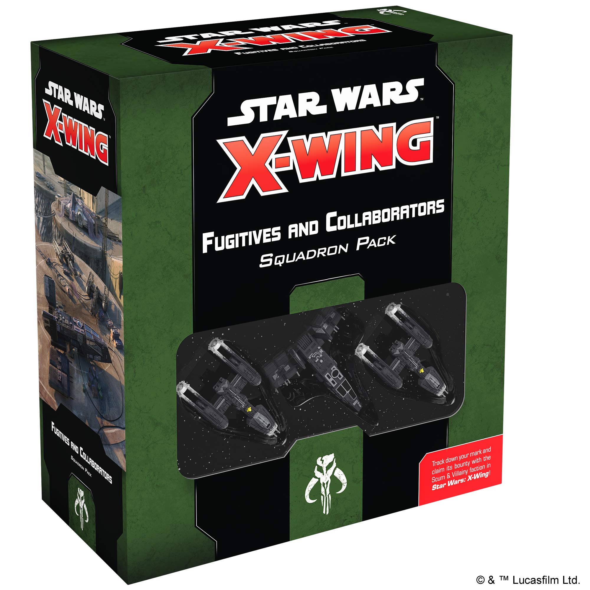 Star Wars X-Wing 2nd Edition Miniatures Game Fugitives and Collaborators SQUADRON PACK | Strategy Game for Adults and Teens | Ages 14+ | 2 Players | Avg. Playtime 45 Mins | Made by Atomic Mass Games