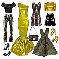 Fashion Pack Red Carpet OSCARS GOLD GLAM Clothes Set For 11.5” Doll