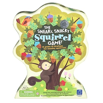Educational Insights The Sneaky, Snacky Squirrel Game, 4 players, for Preschoolers & Toddlers, Gift for Toddlers Ages 3+