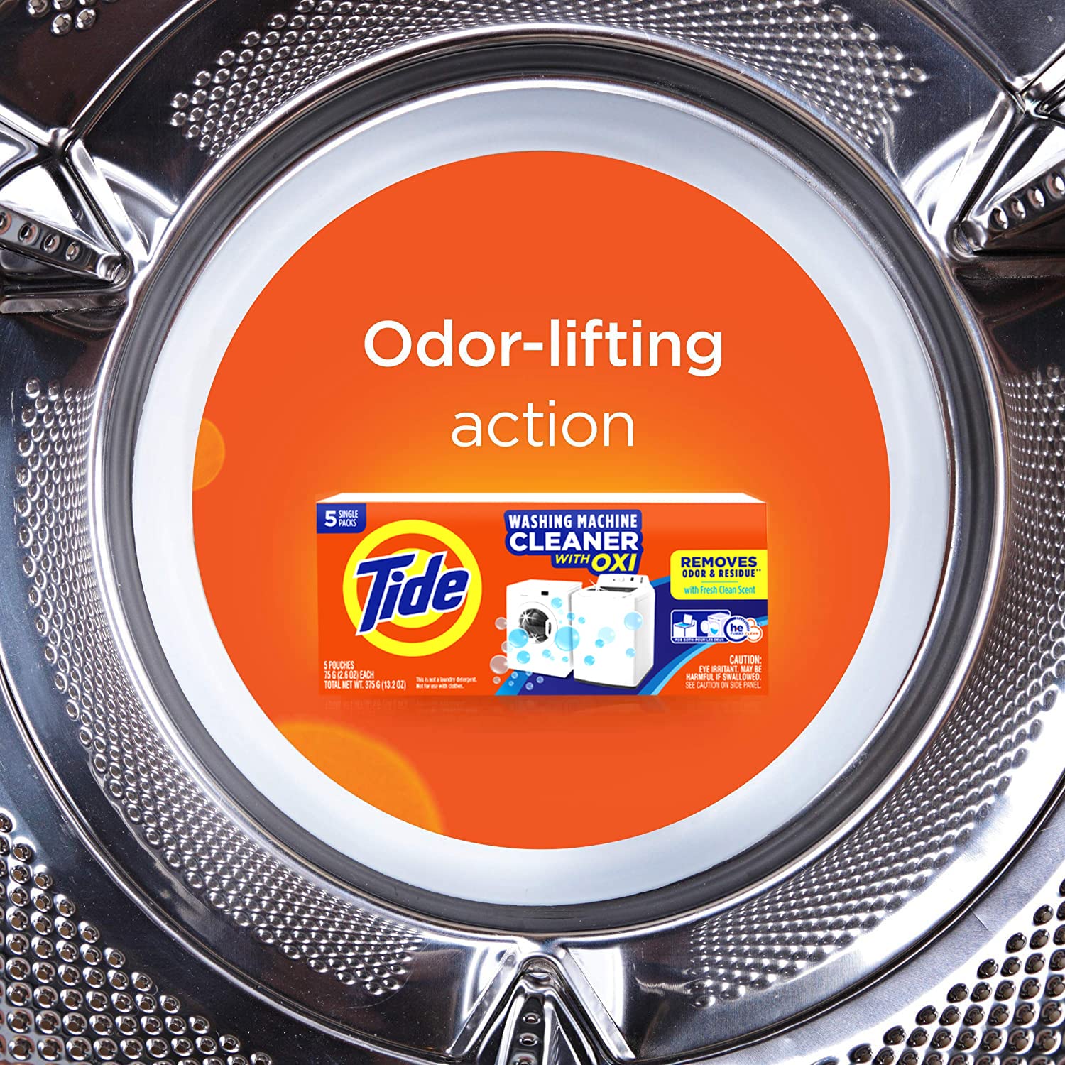 Washing Machine Cleaner by Tide for Front and Top Loader Washer Machines,(2.6oz each) (Pack of 5) (Packaging May Vary)