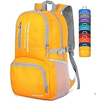 ZOMAKE Lightweight Packable Backpack - 35L Light Foldable Hiking Backpacks Water Resistant Collapsible Daypack for Travel(Yellow New)
