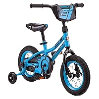 Schwinn Hopscotch & Toggle Kids Bike, Boys and Girls Bicycle, 12-16-Inch Wheels, Removable Training Wheels for 2-4 Year Olds, Saddle with Handle for Assistance, Easy Tool-Free Assembly