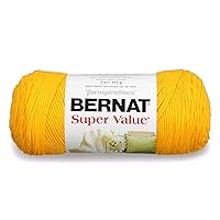 Bernat Super Value Yarn, 7 oz, Gauge 4 Medium Worsted, Bright Yellow