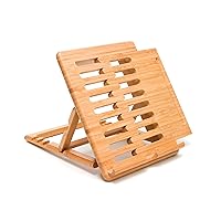 Lipper International 1887 Bamboo Wood Expandable Stand for iPad, Samsung, Nexus, Nintendo Switch, and Other Tablets