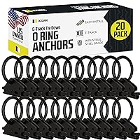 DC Cargo Heavy-Duty Steel E Track O Ring (Pack of 20) E Track Accessories E Track Rings Anchors for E Track Rail Tie-Down System to Secure Cargo in Enclosed/Flatbed Trailers, Trucks