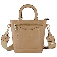 True Religion Women's Shoulder Bag, Adjustable Crossbody Handbag with Horseshoe Logo Zipper