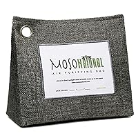 Moso Natural Air Purifying Bag 600g (21oz) A Premium Scent Free Bamboo Charcoal Odor Absorber. Kitchen, Bedroom, Basement, Large Room. Luxury Stand Up Design. Two Year Lifespan