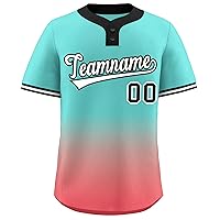 KXK Customize Men Women Youth Gradient Baseball Jersey Button Down Hip Hop Shirts Personalized Stitched Name Number Logo