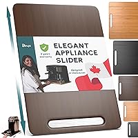 Ibyx Elegant Sliding Tray for Your Coffee Maker & Heavy Kitchen Appliances - Sturdy, Slides Easily from Under The Cabinet - Rolling Appliance Tray for Countertop with Wheels 9.5”X14”