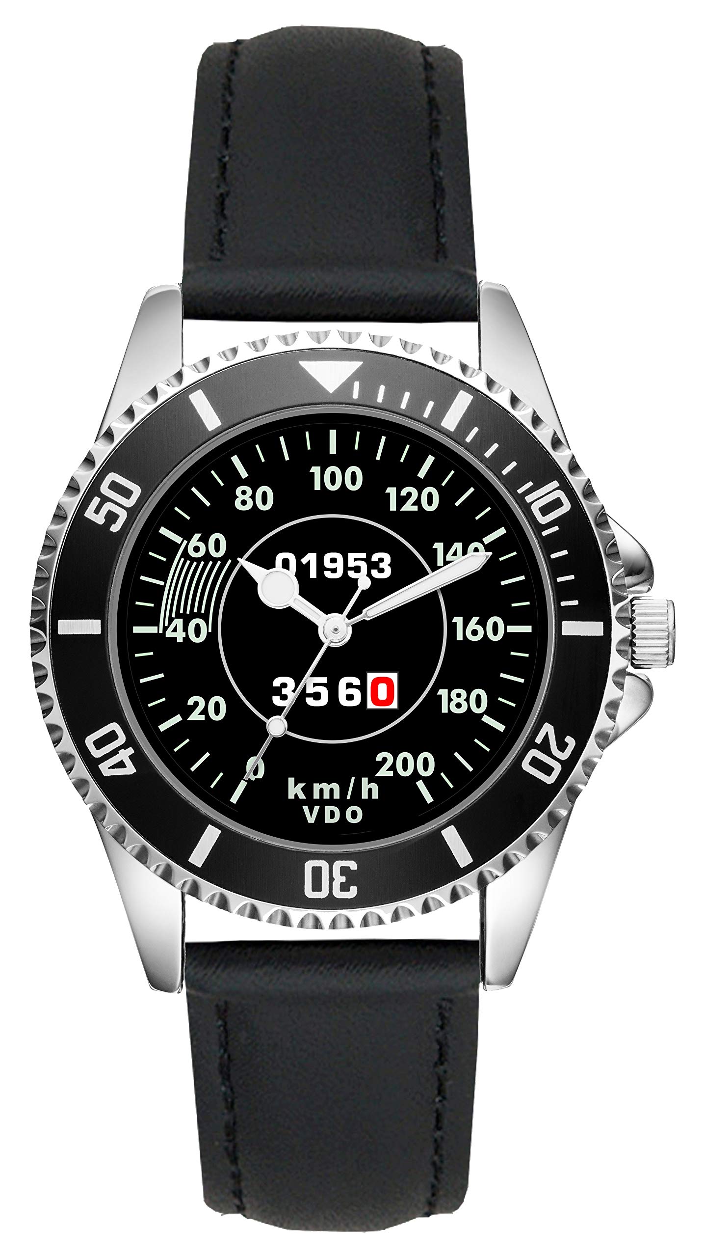 KIESENBERG Men's Watch Gift for Porsche 356 Fans Cockpit Speedo Quartz Analog Wrist Watch L-20620
