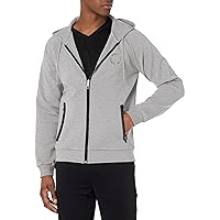 BOSS Men's Tonal Circle Logo Zip-up Hooded Sweatshirt
