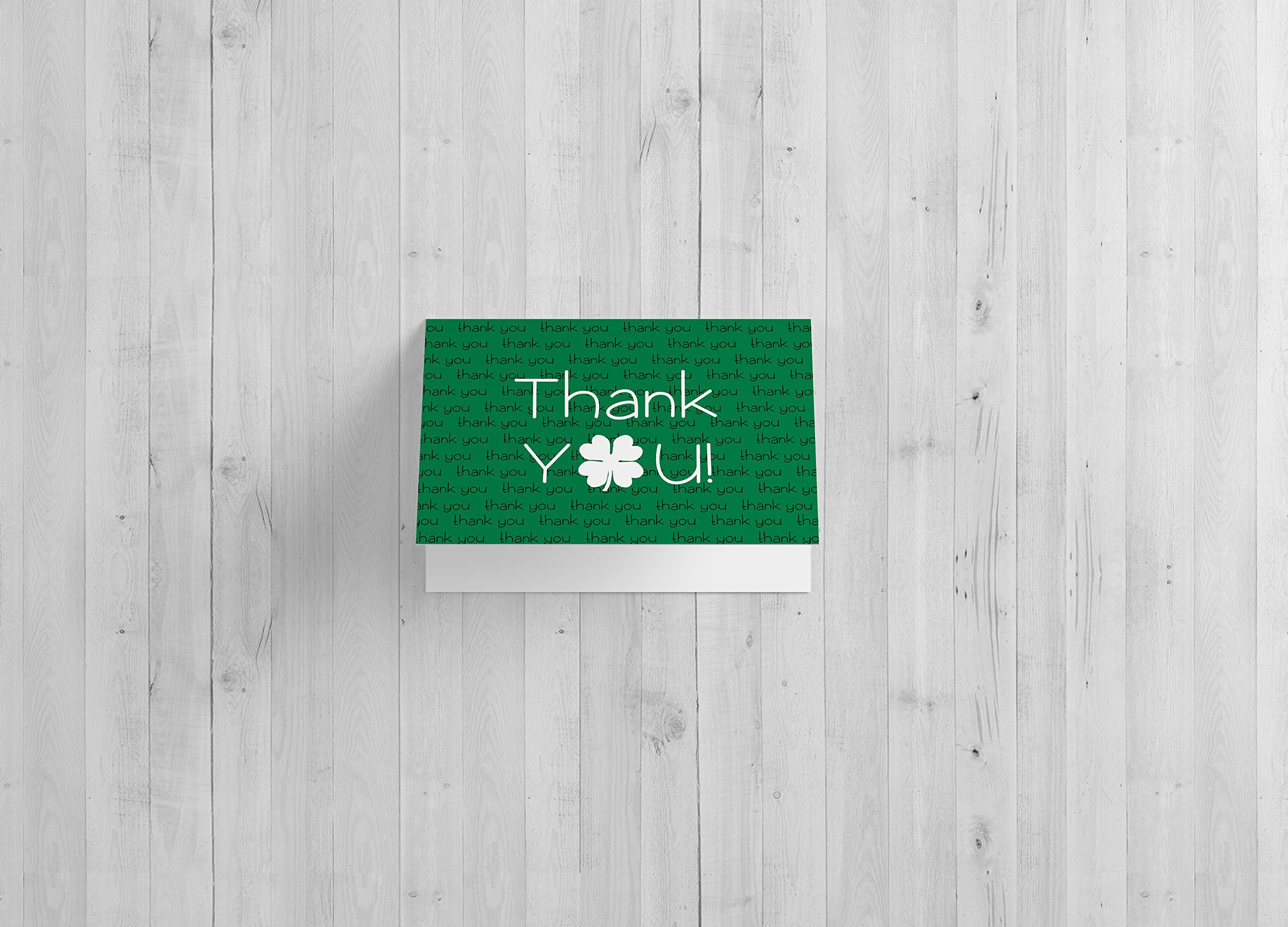 Red Door Inspirations Green Thank You Cards Perfect for St. Patrick's Day Thank You Cards or 4H Thank You Cards. Pack of 10 cards and 10 envelopes (Thank You Cards Green)